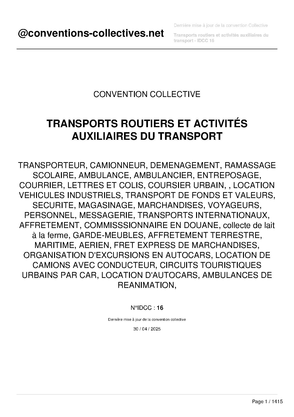 Aperçu convention