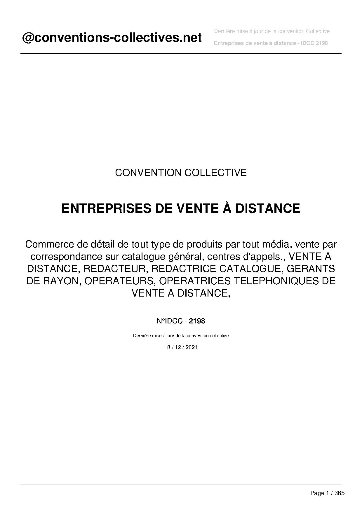 Aperçu convention